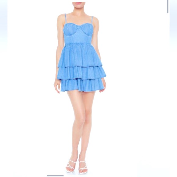 Forever 21 Dresses & Skirts - New All The Way Glam Denim Dress